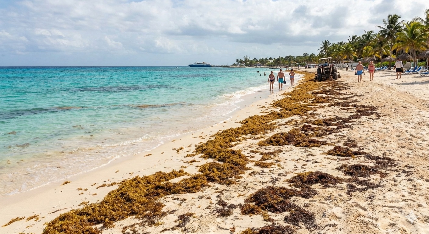Sargassum in Cozumel Beaches