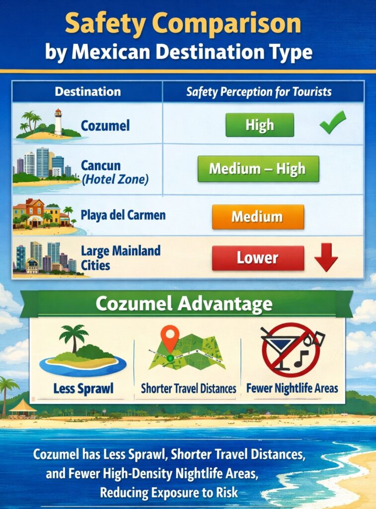 Safety Comparison by Mexican Destination Type