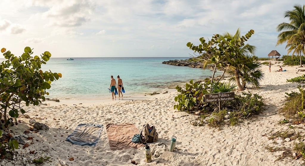 less-managed public beach experience